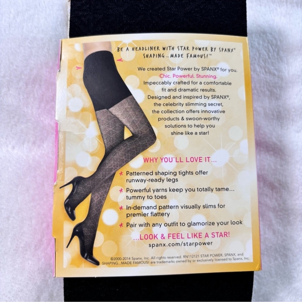 Spanx Center-Stage Patterned Shaping Tights Size‎ A NEW - Picture 2 of 8